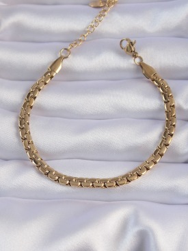 Erb 316L Çelik Gold Renk Sık Örme Model Zincir Bileklik