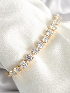 Erb Pirinç Gold Renk Zirkon Taşlı Su Yolu Model Xuping Exclusive VIP Seri Kadın Bileklik