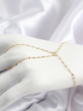 Erb Pirinç Boncuk Zincirli X Model Gold Renk Kadın Şahmeran