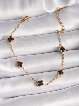 Erb 316L Çelik Gold Renk Baby Boy Yonca Model Kadın Bileklik