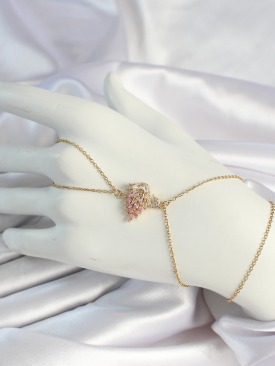 Erb 316L Çelik Gold Renk Zirkon Taşlı Kuğu Figürlü Şahmeran