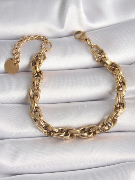 Erb 316L Çelik Gold Renk Kadın Bileklik