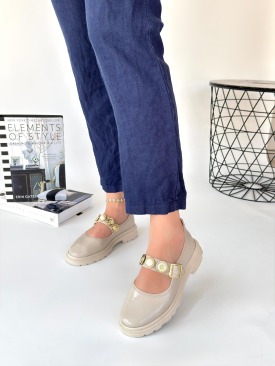 Okira Bej Rugan Oxford Ayakkabı