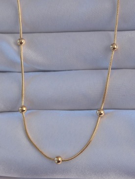 Erb 316L Çelik Gold Renk Topçuk Model Kolye