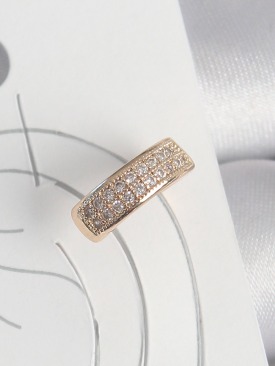 Erb Pirinç Gold Renk Zirkon Taşlı Kadın Kıkırdak Küpe