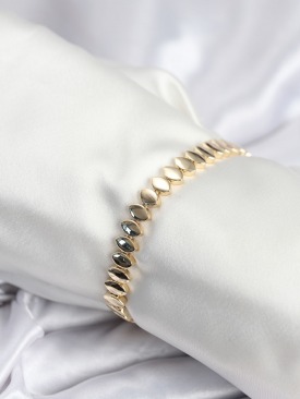 Erb Pirinç VIP Seri Gold Renk Sıralı Arpa Model Kadın Bileklik
