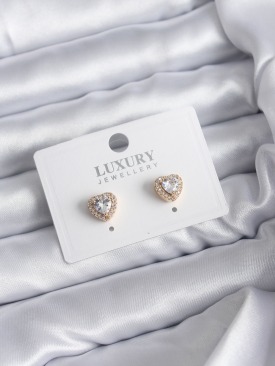 Erb 316L Çelik Gold Renk Kadın Charm Küpe