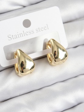 Erb Pirinç Halka Model Gold Renk Kadın Küpe