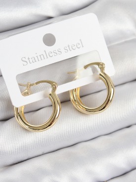 Erb Pirinç Halka Model Gold Renk Kadın Küpe