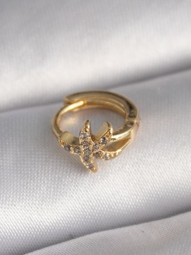 Erb 316L Çelik Gold Renk Zirkon Taşlı Deniz Yıldızı Model Tragus Piercing