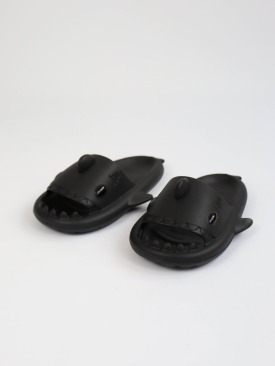  WG500 Köpekbalığı Siyah Unisex Tam Ortopedik Terlik Shark Slides