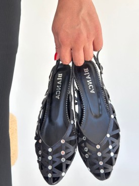 Faty Siyah Cilt Babet Ayakkabı