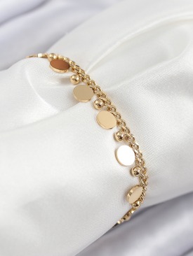 Erb 316L Çelik Sıralı Pul Model Gold Renk Kadın Bileklik