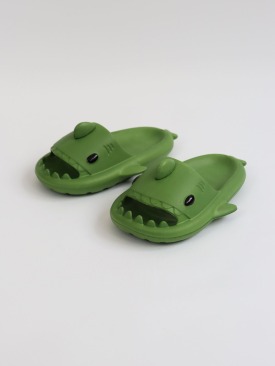  WG500 Köpekbalığı Haki Unisex Tam Ortopedik Terlik Shark Slides