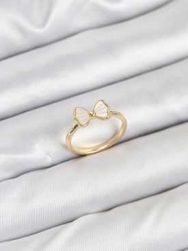 Erb Pirinç Gold Renk Fiyonk Model Kadın Yüzük
