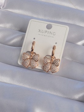Erb XUPİNG Rose Renk Zirkon Taşlı Fiyonk Model Halka Küpe