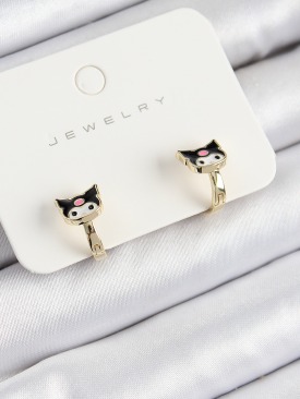 Erb Pirinç Kuromi Model Gold Renk Çocuk Küpe