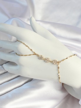 Erb 316L Çelik Zincirli Gold Renk Zirkon Taşlı Şahmeran