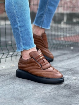 WG094 Taba Siyah Erkek Casual Ayakkabı