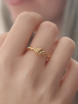 Erb Gold Renk Halat Düğüm Model Kadın Yüzük