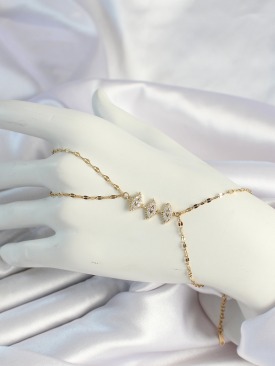 Erb 316L Çelik Gold Renk Zirkon Taşlı Göz Figürlü Şahmeran