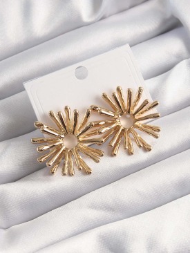 Erb Pirinç Gold Renk Kemik Model Küpe