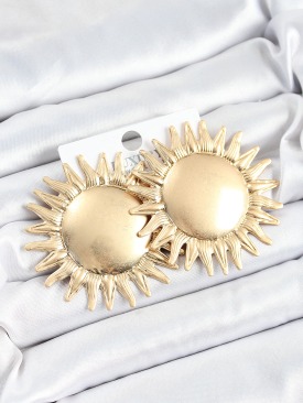 Erb Pirinç Güneş Model Gold Renk Kadın Küpe
