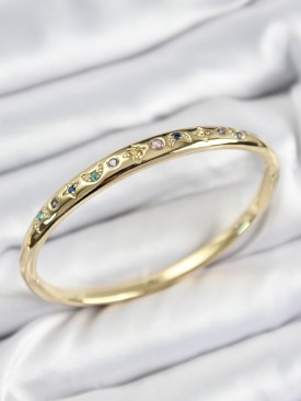 Erb Pirinç Renkli Zirkon Taşlı Kutup Yıldızı Ve Hilal Model Gold Renk Kadın Kelepçe