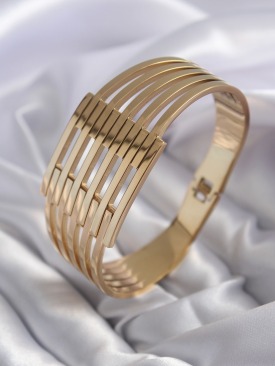 Erb 316L Çelik Gold Renk Kaburga Model Kadın Kelepçe