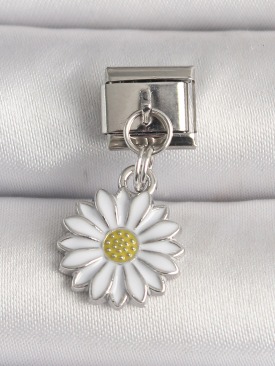 Erb 316L Çelik Gümüş Renk Papatya Model Nomination Charm