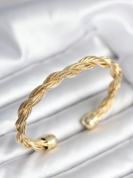 Erb Burgu Zincir Model Gold Renk Kadın Vintage Bileklik