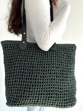 Loty Yeşil Örgü Çanta