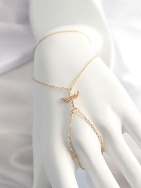 Erb Pirinç Gold Renk Zirkon Taşlı Anka Kuşu Şahmeran