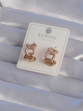 Erb XUPİNG Rose Renk Zirkon Taşlı Samanyolu Model Halka Küpe