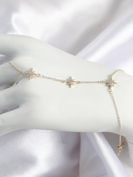 Erb Pirinç Zirkon Taşlı Kutup Yıldızı Model Gold Renk Kadın Şahmeran