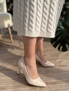 Ulba Bej Rugan Stiletto Ayakkabı