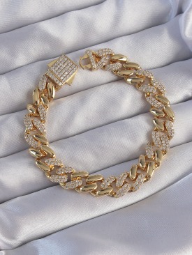 Erb Vip Seri Gurmet Gold Renk Zirkon Taşlı Bileklik