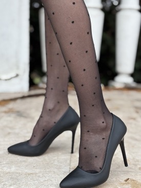 Hillar Siyah Saten Stiletto Ayakkabı