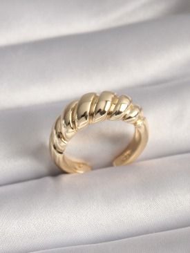 Erb Pirinç Gold Renk Sarmal Model Kadın Yüzük