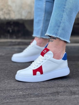 WG040 Beyaz Kırmızı Erkek Casual Ayakkabı