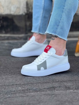 WG040 Beyaz Gri Erkek Casual Ayakkabı