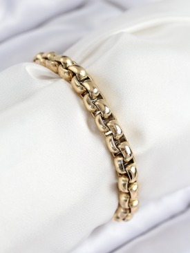 Erb 316L Çelik Halat Zincir Model Gold Renk Kadın Bileklik