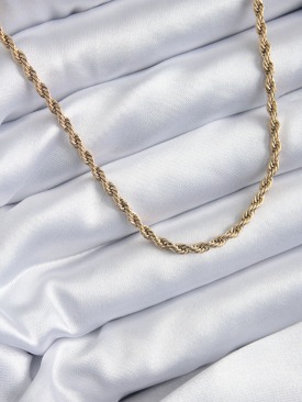 Erb 316L Çelik Gold Renk 60 Cm Burgu Model Kadın Kolye