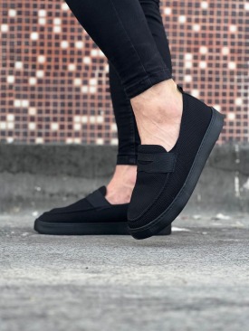WG061 Kömür Triko Babet Erkek Casual Ayakkabı