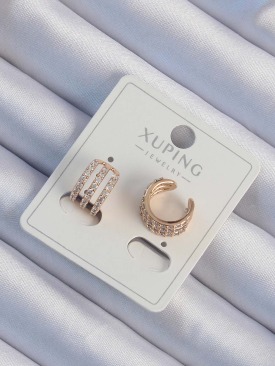 Erb Xuping Rose Renk Zirkon Taş Kaplama Earcuff Küpe