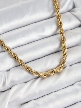 Erb 316L Çelik Burgu Model Gold Renk Kadın Kolye