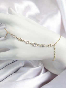Erb Pirinç Zirkon Taşlı Y Model Gold Renk Kadın Şahmeran