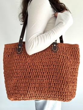 Loty Turuncu Örgü Çanta