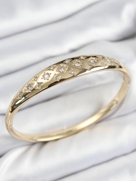 Erb Pirinç Zirkon Taşlı Kutup Yıldızı Model Gold Renk Kadın Kelepçe