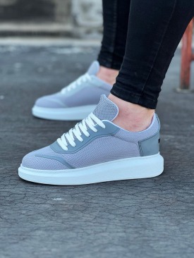 WG019 Gri Triko Erkek Casual Ayakkabı